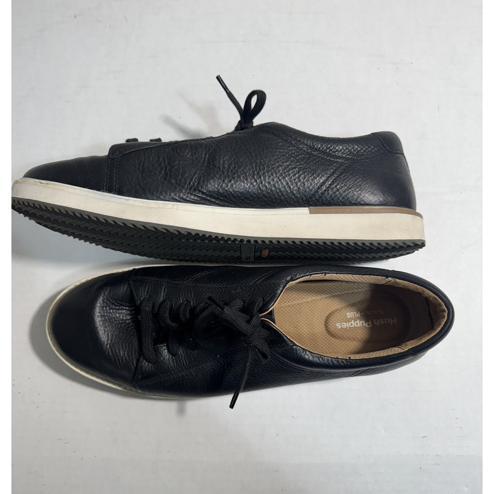Hush‎ Puppies Bounce Plus Black Leather Lace-Up Shoes Men's Size 14